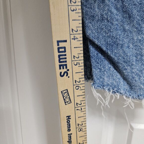 Zara Basic Z1975 Denim Boho Fringe Ankle Jeans Women 6 (30x26) Blue Raw Hem NWOT - Picture 8 of 11